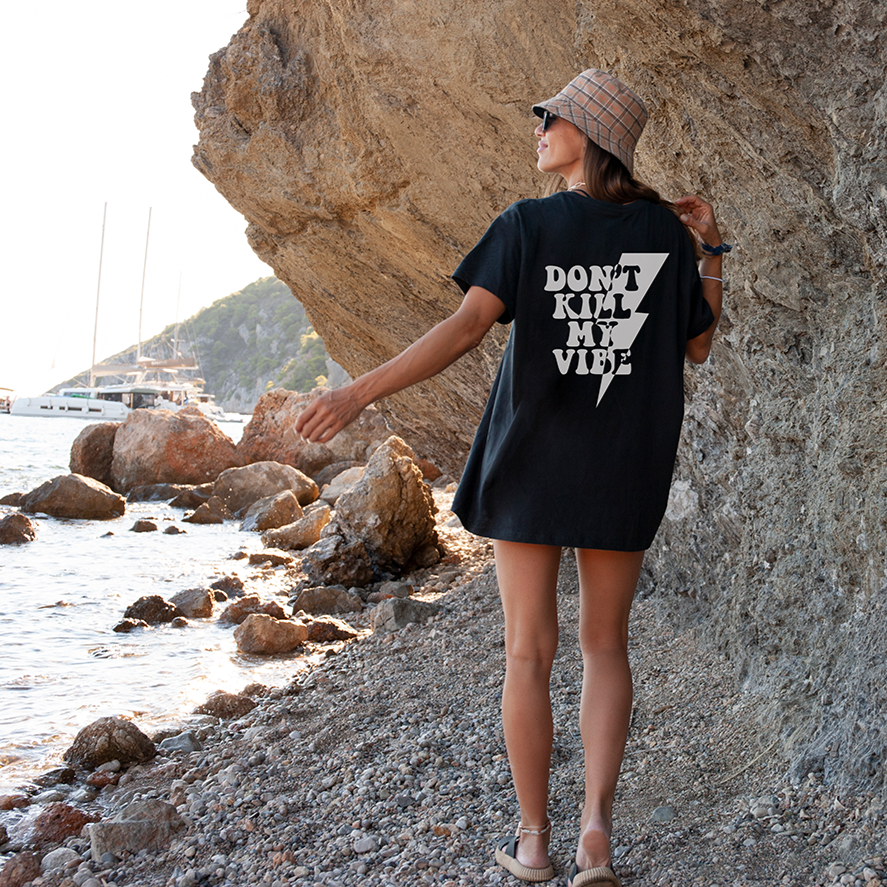 Don't Kill My Vibe Front & Back Graphic Unisex Tee