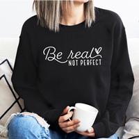 Cargar imagen en el visor de la galería, Be Real Not Perfect Unisex Crewneck Sweatshirt
